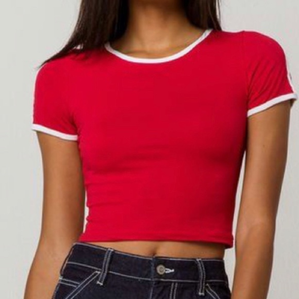 Red Crop Tee